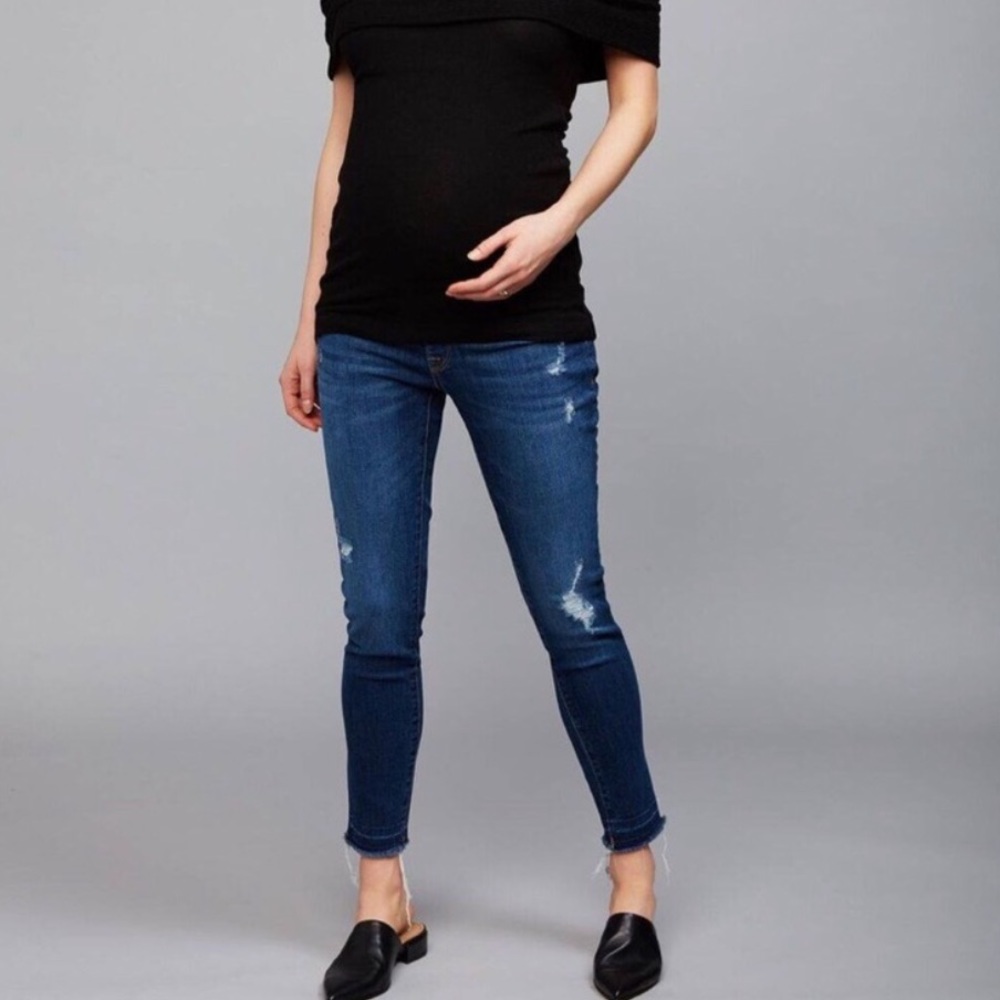 DL1961 Jess skinny distressed maternity jeans.